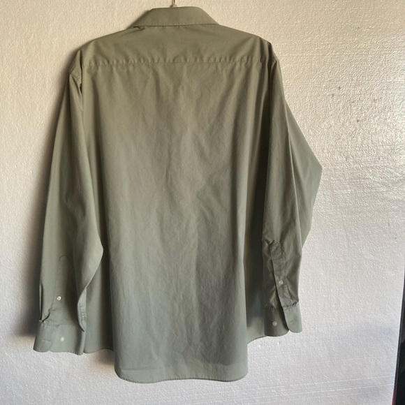 Pierre Cardin Olive Casual Button-Down Shirt - Picture 6 of 6
